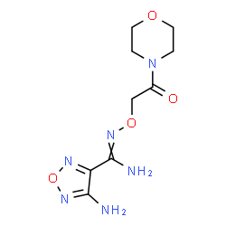 ChemSpider 2D Image | 4-Amino-N'-[2-(4-morpholinyl)-2-oxoethoxy]-1,2,5-oxadiazole-3-carboximidamide | C9H14N6O4