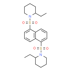 ChemSpider 2D Image | 1,1'-(1,5-Naphthalenediyldisulfonyl)bis(2-ethylpiperidine) | C24H34N2O4S2