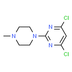 ChemSpider 2D Image | 4,6-Dichloro-2-(4-methyl-1-piperazinyl)pyrimidine | C9H12Cl2N4