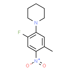 ChemSpider 2D Image | 1-(2-Fluoro-5-methyl-4-nitrophenyl)piperidine | C12H15FN2O2