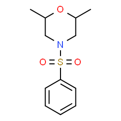 ChemSpider 2D Image | 2,6-Dimethyl-4-(phenylsulfonyl)morpholine | C12H17NO3S