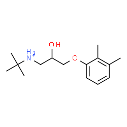 ChemSpider 2D Image | 3-(2,3-Dimethylphenoxy)-2-hydroxy-N-(2-methyl-2-propanyl)-1-propanaminium | C15H26NO2
