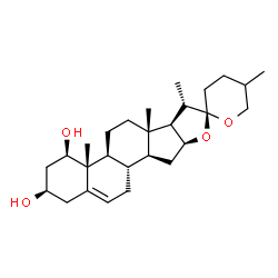 ChemSpider 2D Image | (1beta,3beta)-Spirost-5-en-1,3-diol | C27H42O4