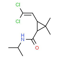 ChemSpider 2D Image | 3-(2,2-Dichlorovinyl)-N-isopropyl-2,2-dimethylcyclopropanecarboxamide | C11H17Cl2NO