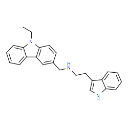 ChemSpider 2D Image | (9-Ethyl-9H-carbazol-3-ylmethyl)-[2-(1H-indol-3-yl)-ethyl]-amine | C25H25N3