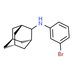 ChemSpider 2D Image | (1r,3r,5r,7r)-N-(3-Bromophenyl)-2-adamantanamine | C16H20BrN