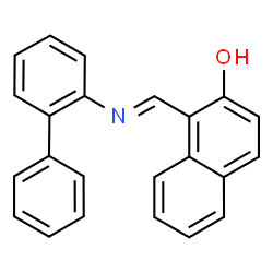 ChemSpider 2D Image | 1-[(E)-(2-Biphenylylimino)methyl]-2-naphthol | C23H17NO