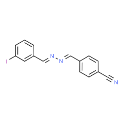 ChemSpider 2D Image | 4-{(E)-[(2E)-(3-Iodobenzylidene)hydrazono]methyl}benzonitrile | C15H10IN3
