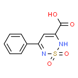 ChemSpider 2D Image | 5-Phenyl-2H-1,2,6-thiadiazine-3-carboxylic acid 1,1-dioxide | C10H8N2O4S