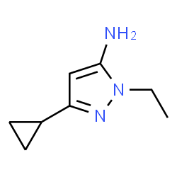 ChemSpider 2D Image | 5-cyclopropyl-2-ethylpyrazol-3-amine | C8H13N3