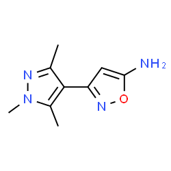 ChemSpider 2D Image | 3-(1,3,5-trimethylpyrazol-4-yl)-1,2-oxazol-5-amine | C9H12N4O