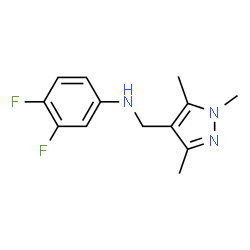 ChemSpider 2D Image | 3,4-difluoro-N-[(1,3,5-trimethylpyrazol-4-yl)methyl]aniline | C13H15F2N3