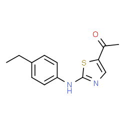 ChemSpider 2D Image | 1-(2-((4-ethylphenyl)amino)thiazol-5-yl)ethanone | C13H14N2OS