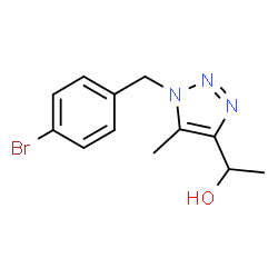 ChemSpider 2D Image | 1-(1-(4-bromobenzyl)-5-methyl-1H-1,2,3-triazol-4-yl)ethanol | C12H14BrN3O