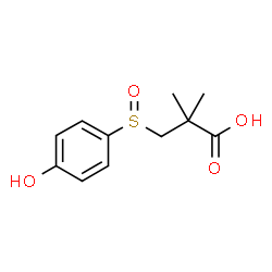 ChemSpider 2D Image | 3-(4-hydroxybenzenesulfinyl)-2,2-dimethylpropanoic acid | C11H14O4S