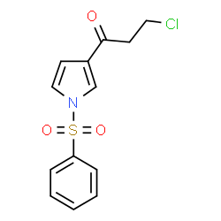 ChemSpider 2D Image | 3-chloro-1-(1-(phenylsulfonyl)-1H-pyrrol-3-yl)propan-1-one | C13H12ClNO3S