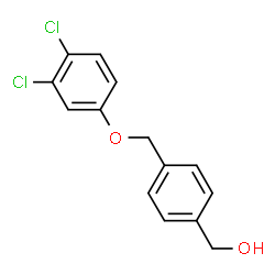ChemSpider 2D Image | {4-[(3,4-Dichlorophenoxy)methyl]phenyl}methanol | C14H12Cl2O2