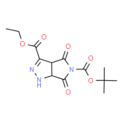 ChemSpider 2D Image | 5-tert-butyl 3-ethyl 4,6-dioxo-1H,3aH,4H,5H,6H,6aH-pyrrolo[3,4-c]pyrazole-3,5-dicarboxylate | C13H17N3O6
