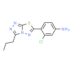 ChemSpider 2D Image | 3-Chloro-4-(3-propyl[1,2,4]triazolo[3,4-b][1,3,4]thiadiazol-6-yl)aniline | C12H12ClN5S