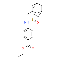 ChemSpider 2D Image | Ethyl 4-[(adamantan-1-ylsulfinyl)amino]benzoate | C19H25NO3S