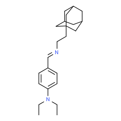 ChemSpider 2D Image | 4-[(E)-{[2-(Adamantan-1-yl)ethyl]imino}methyl]-N,N-diethylaniline | C23H34N2