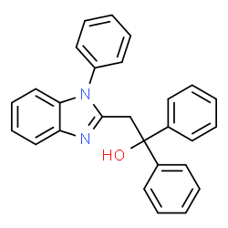 ChemSpider 2D Image | 1,1-Diphenyl-2-(1-phenyl-1H-benzimidazol-2-yl)ethanol | C27H22N2O