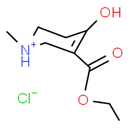 ChemSpider 2D Image | 5-(Ethoxycarbonyl)-4-hydroxy-1-methyl-1,2,3,6-tetrahydropyridinium chloride | C9H16ClNO3