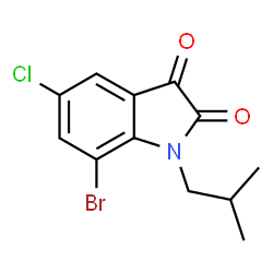 ChemSpider 2D Image | 7-Bromo-5-chloro-1-isobutyl-1H-indole-2,3-dione | C12H11BrClNO2