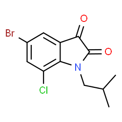 ChemSpider 2D Image | 5-Bromo-7-chloro-1-isobutyl-1H-indole-2,3-dione | C12H11BrClNO2