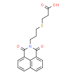 ChemSpider 2D Image | 3-[3-(1,3-dioxo-2-benzo[de]isoquinolinyl)propylthio]propanoic acid | C18H17NO4S