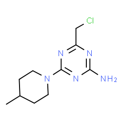 ChemSpider 2D Image | 4-(Chloromethyl)-6-(4-methyl-1-piperidinyl)-1,3,5-triazin-2-amine | C10H16ClN5