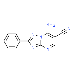 ChemSpider 2D Image | 7-Amino-2-phenyl[1,2,4]triazolo[1,5-a]pyrimidine-6-carbonitrile | C12H8N6