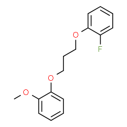 ChemSpider 2D Image | 1-Fluoro-2-[3-(2-methoxyphenoxy)propoxy]benzene | C16H17FO3