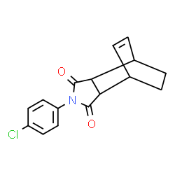 ChemSpider 2D Image | 4-(4-Chlorophenyl)-4-azatricyclo[5.2.2.0~2,6~]undec-8-ene-3,5-dione | C16H14ClNO2