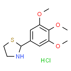 ChemSpider 2D Image | 2-(3,4,5-trimethoxyphenyl)-1,3-thiazolidine hydrochloride | C12H18ClNO3S
