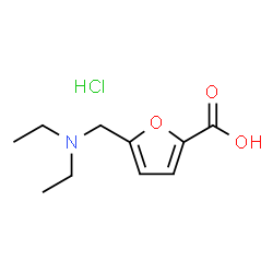 ChemSpider 2D Image | 5-[(Diethylamino)methyl]-2-furoic acid hydrochloride (1:1) | C10H16ClNO3