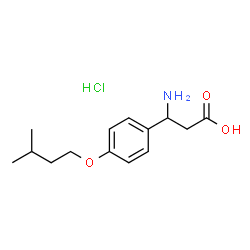 ChemSpider 2D Image | 3-Amino-3-[4-(3-methylbutoxy)phenyl]propanoic acid hydrochloride (1:1) | C14H22ClNO3