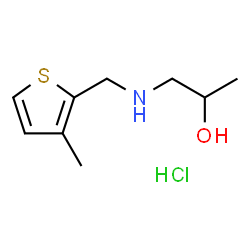 ChemSpider 2D Image | 1-{[(3-METHYLTHIOPHEN-2-YL)METHYL]AMINO}PROPAN-2-OL HYDROCHLORIDE | C9H16ClNOS