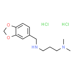 ChemSpider 2D Image | (2H-1,3-benzodioxol-5-ylmethyl)[3-(dimethylamino)propyl]amine dihydrochloride | C13H22Cl2N2O2