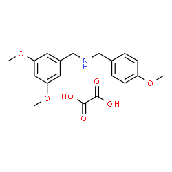 ChemSpider 2D Image | [(3,5-dimethoxyphenyl)methyl][(4-methoxyphenyl)methyl]amine; oxalic acid | C19H23NO7