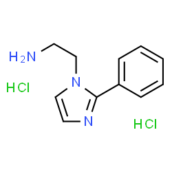 ChemSpider 2D Image | 2-(2-PHENYLIMIDAZOL-1-YL)ETHANAMINE DIHYDROCHLORIDE | C11H15Cl2N3