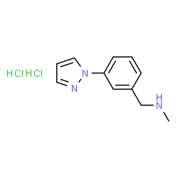 ChemSpider 2D Image | METHYL({[3-(PYRAZOL-1-YL)PHENYL]METHYL})AMINE DIHYDROCHLORIDE | C11H15Cl2N3