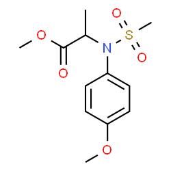 ChemSpider 2D Image | Methyl N-(4-methoxyphenyl)-N-(methylsulfonyl)alaninate | C12H17NO5S