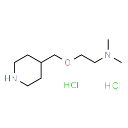 ChemSpider 2D Image | DIMETHYL[2-(PIPERIDIN-4-YLMETHOXY)ETHYL]AMINE DIHYDROCHLORIDE | C10H24Cl2N2O