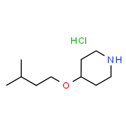 ChemSpider 2D Image | 4-(3-methylbutoxy)piperidine hydrochloride | C10H22ClNO