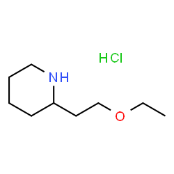 ChemSpider 2D Image | 2-(2-Ethoxyethyl)piperidine hydrochloride | C9H20ClNO