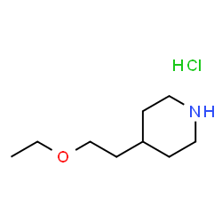 ChemSpider 2D Image | 4-(2-Ethoxyethyl)piperidine hydrochloride | C9H20ClNO
