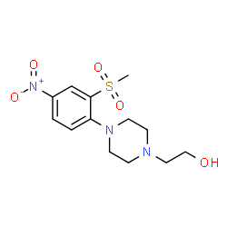 ChemSpider 2D Image | 4-[2-(Methylsulfonyl)-4-nitrophenyl]-1-piperazineethanol | C13H19N3O5S