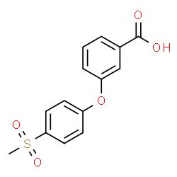 ChemSpider 2D Image | 3-(4-METHANESULFONYLPHENOXY)BENZOIC ACID | C14H12O5S