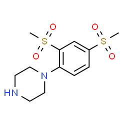 ChemSpider 2D Image | 1-(2,4-dimethanesulfonylphenyl)piperazine | C12H18N2O4S2
